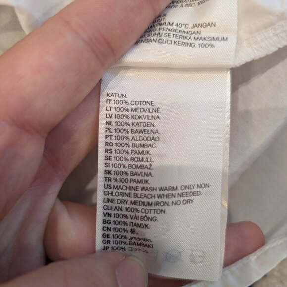 H&M 100% Cotton Size M puff sleeves girlhoodcore boho cottagecore - Picture 6 of 6